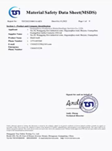 Certificates certificate of Cangzhou Flora Detergent Co., Ltd – certificate photo, supplier certificates section