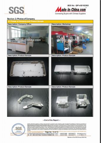 SGS Audit report certificate from Dongguan Quality Innovation and Technology Co., Ltd