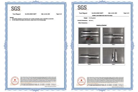Concealed Slide SGS certificate from Guangdong Blossom Hardware Co., Ltd