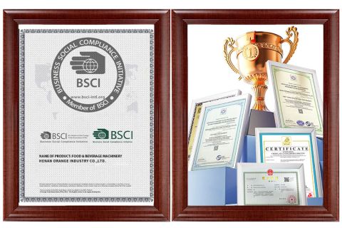 CE&BSCI certificate from Henan Orange Industry Co., Ltd.