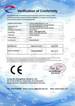 CE certificate of Yucheng Yuming Machinery Co., Ltd – certificate photo, supplier certificates section