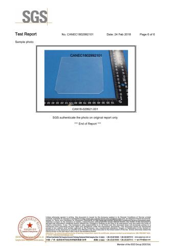 SGS certification certificate from Shanghai Runzi Rubber And Plastic Co., Ltd.