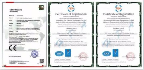 Certificate certificate from Dezhou Runlangde Fitness Equipment Co., Ltd.