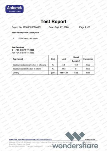 FDA for CAP03 certificate of Shenzhen ES AQUA Machinery Co., Ltd. – certificate photo, supplier certificates section