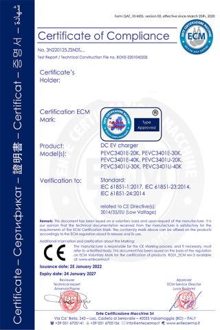 ECM certificate from Shenzhen E-Zonda Energy Co., Ltd.