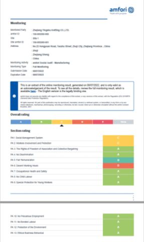 BSCI Certificate certificate from Zhuji New East Import and Export Co., Ltd.