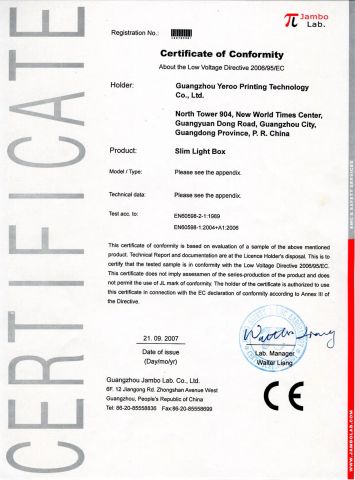 CE Certificate certificate from GUANGZHOU YEROO STEEL STRUCTURE CO., LTD.