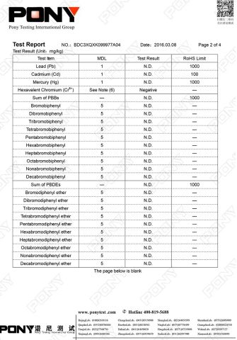 SS304-ROHS02 certificate from Rankoo Fastener Co., Ltd.