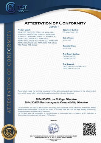 CE-TIG2 certificate of Jiangsu Aolong Electric Technology Co., Ltd. – certificate photo, supplier certificates section