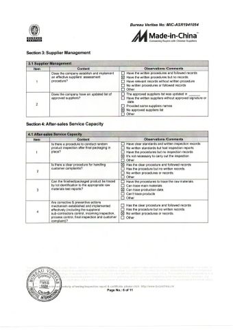 Supplier Management certificate from Shanghai Brothers Textile Co., Ltd.