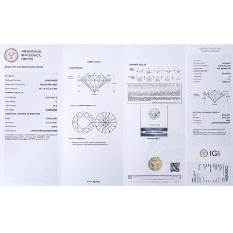 IGI certificate from Wuzhou Provence Jewelry Co., Ltd.
