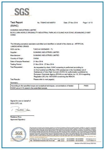 Qualifications certificate from Sunwing Industries Ltd.