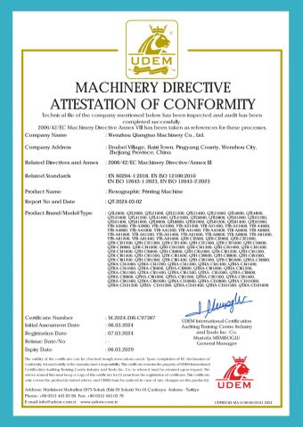 Certificate certificate of Jujian(Ruian) Intelligent Machinery Co., Ltd. – certificate photo, supplier certificates section