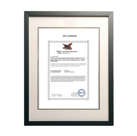 FDA certificate from Breta Navigator (Hebei) International Trading Co., Ltd