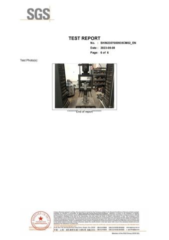 Swivel Report -6 certificate from Taizhou Nexus Import and Export Co., Ltd.