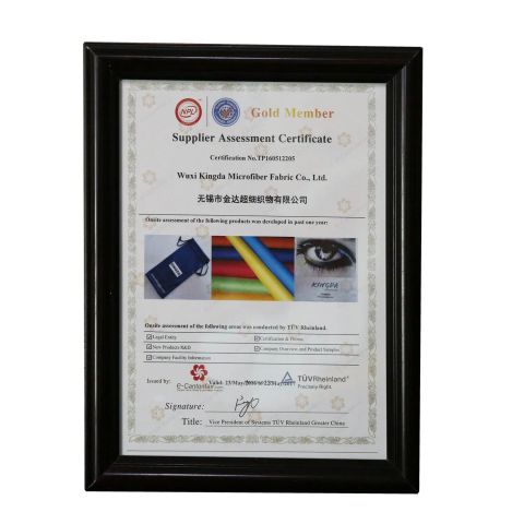 GOLD MEMBER certificate from Wuxi Kingda Microfiber Fabric Co., Ltd.