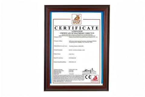 CE certificate from Qingdao Shunxin Electrical and Mechanical Equipment Co., Ltd.