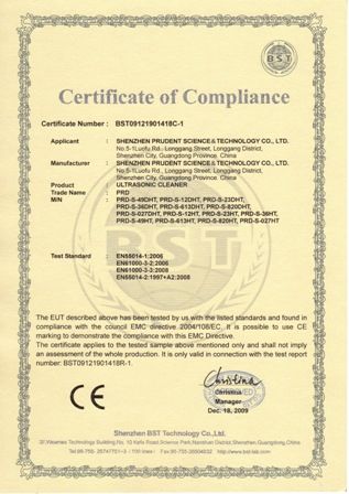 CE-EMC certificate from Shenzhen Keepleader Machinery Co., Ltd.