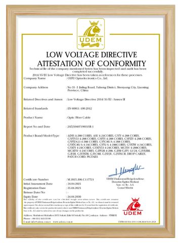 05 certificate from Shenyang Oufu Photoelectricity Technology Co., Ltd.