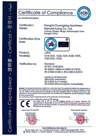 CE certification certificate from Shanghai Bison-Sharp Machinery Co., Ltd