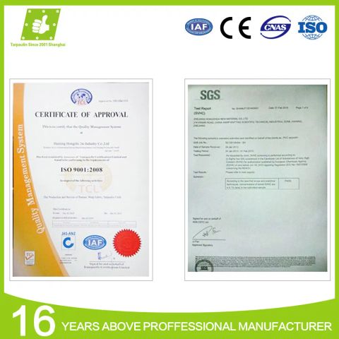 Quality Certificates certificate from Qidong Good Tarpaulin Co., Ltd.