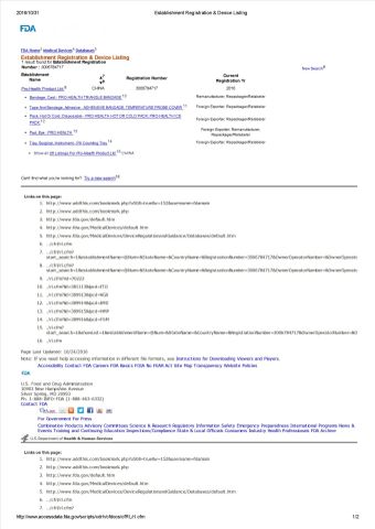 FDA Certificates (01) certificate from Pro-Health Product Ltd.