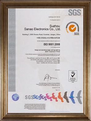 SGS certificate from Suzhou Sanao Electronic Equipment Co., Ltd.