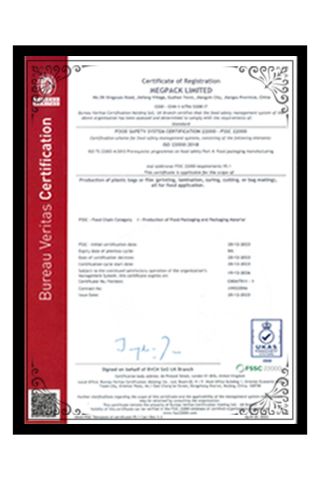 FSSC22000 certificate from MEG GROUP