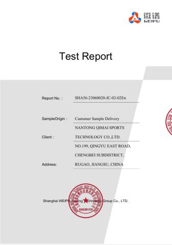 Certificates certificate from Nantong Qimai Sports Technology Co., Ltd.