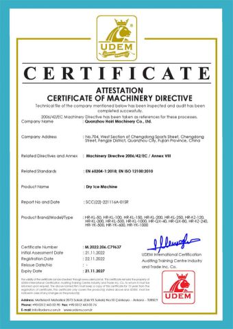 CE certificate from Henan Wealth Machinery Co., Ltd
