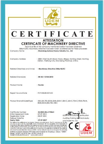 CE certificate from Shandong New Camel Union International Co., LTD