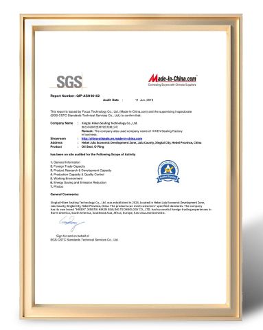 QIP-ASI196152 certificate of Xingtai Hiken Sealing Technology Co., Ltd – certificate photo, supplier certificates section