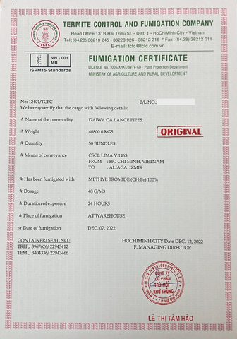 EAC certificate of MJ cargo – certificate photo, supplier certificates section