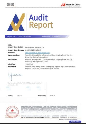 SGS certificate from Yiwu Wanshian Trading Co., Ltd.
