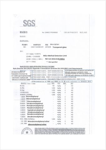 SGS ROHS Test Report (Page 2) for Glass Jar (No. CAN21C0420052) certificate from Foshan Greafor Import and Export Co., Ltd.