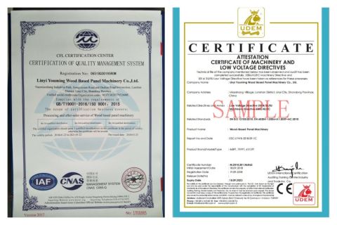 CE certificate of Linyi Xiangying Machinery Manufacturing Co., Ltd – certificate photo, supplier certificates section