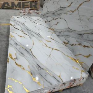 High Glossy PVC Marble Sheet 3D Printed UV Wall Panel from China - Freshdi