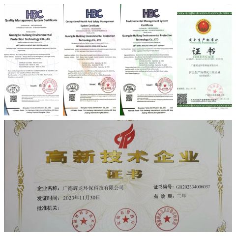 ISO 14001, ISO9001, ISO45001 certificate from Suzhou Huilong Purification Filter Co., Ltd.