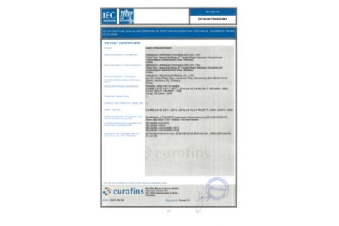 CB certificate certificate from Ningbo Zikai Electrical Appliance Co., Ltd.