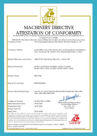 CE certificate of Yucheng Dingshengyuan Machinery Manufacturing Co., Ltd – certificate photo, supplier certificates section