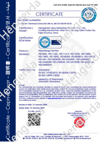 CE Certificate certificate of HENGERDA NEW MATERIALS (FUJIAN) CO., LTD. – certificate photo, supplier certificates section