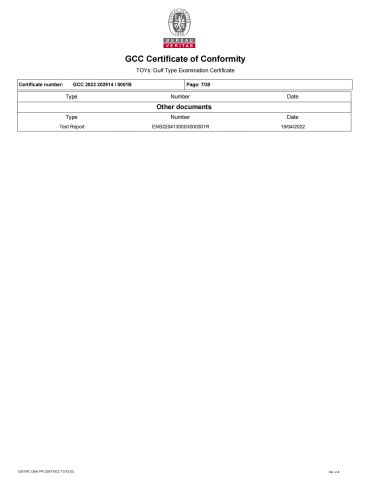 GCC certificate from Shantou Yanaa Toys Co., Ltd