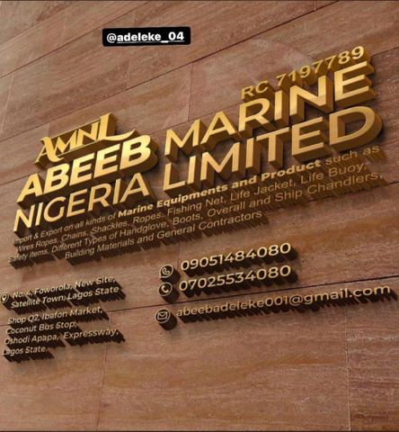 Abeeb marine Limited  certificate from Abeeb marine limited 