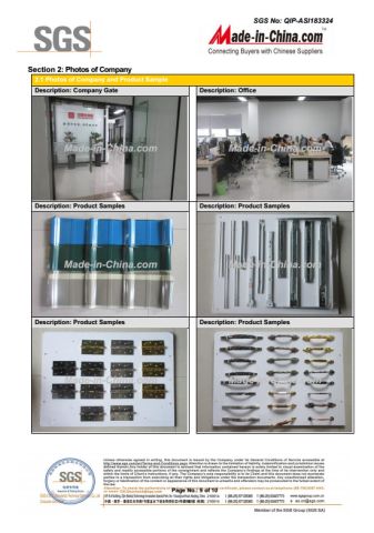 SGS certificate of Hangzhou Happyfull Import & Export Co., Ltd. – certificate photo, supplier certificates section