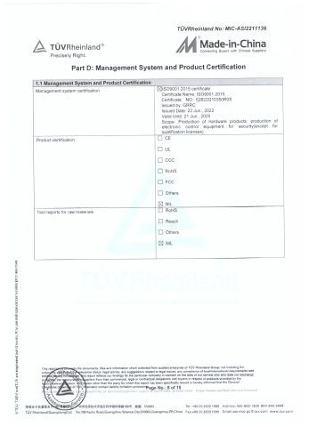 SUPPLIER ASSESSMENT REPORT certificate from TOPUNION HARDWARE AND PLASTIC CO., LIMITED