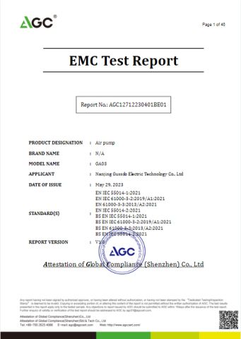 UKCA certificate from Nanjing Gussdo Electronic Technology Co., Ltd.