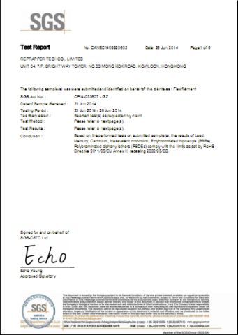 Test Report of Flex 3D filament certificate from Guangzhou Yousu3D Technology Co., Ltd.