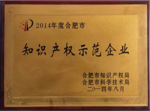 Intellectual Property Demonstration Enterprise certificate from Hefei Mingde Optoelectronic Technology Co.,Ltd