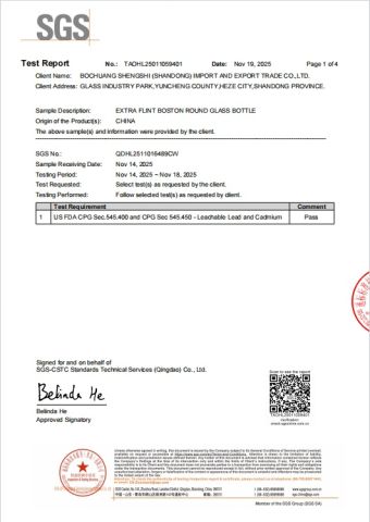 FDA-SGS certificate from Bochuang Shengshi (Shandong) Import and Export Trading Co., Ltd.