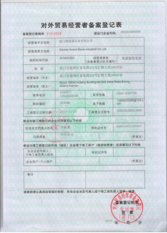 License Photo certificate of Hangzhou Original Dot Art & Crafts Co., Ltd. – certificate photo, supplier certificates section
